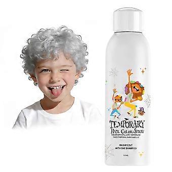 Spray colorant capillaire temporaire blanc pour hommes et femmes, teinture capillaire argentée instantanée