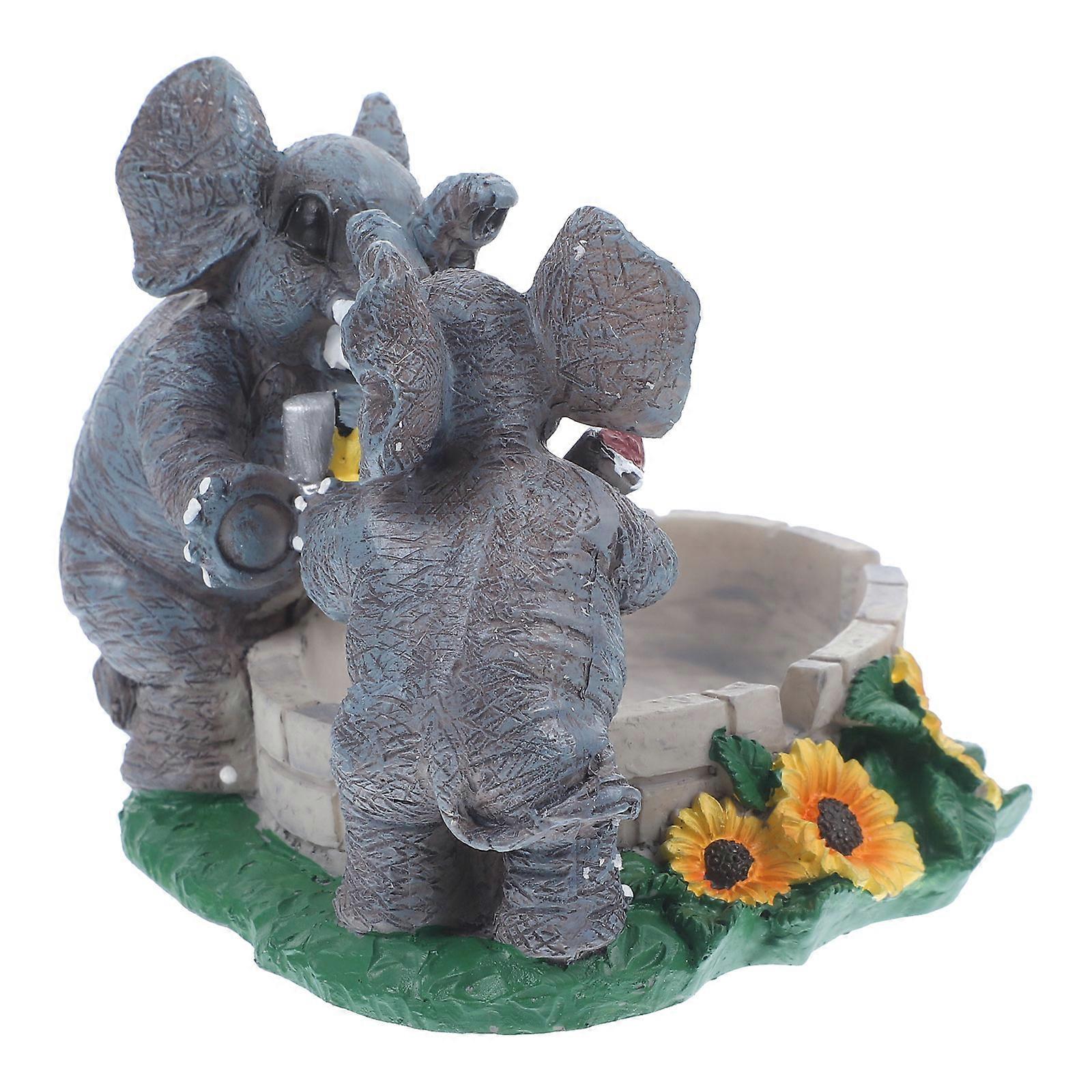 Creative Elephant Resin Ashtray for Indoor Use with Multi-Functional Design