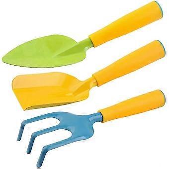 Kids Gardening Tool Set Garden Tools for Kids Aluminum with Non-Slip Ergonomic Handle Including Kids Shovel Rake Trowel as A Best Gardening Gifts and