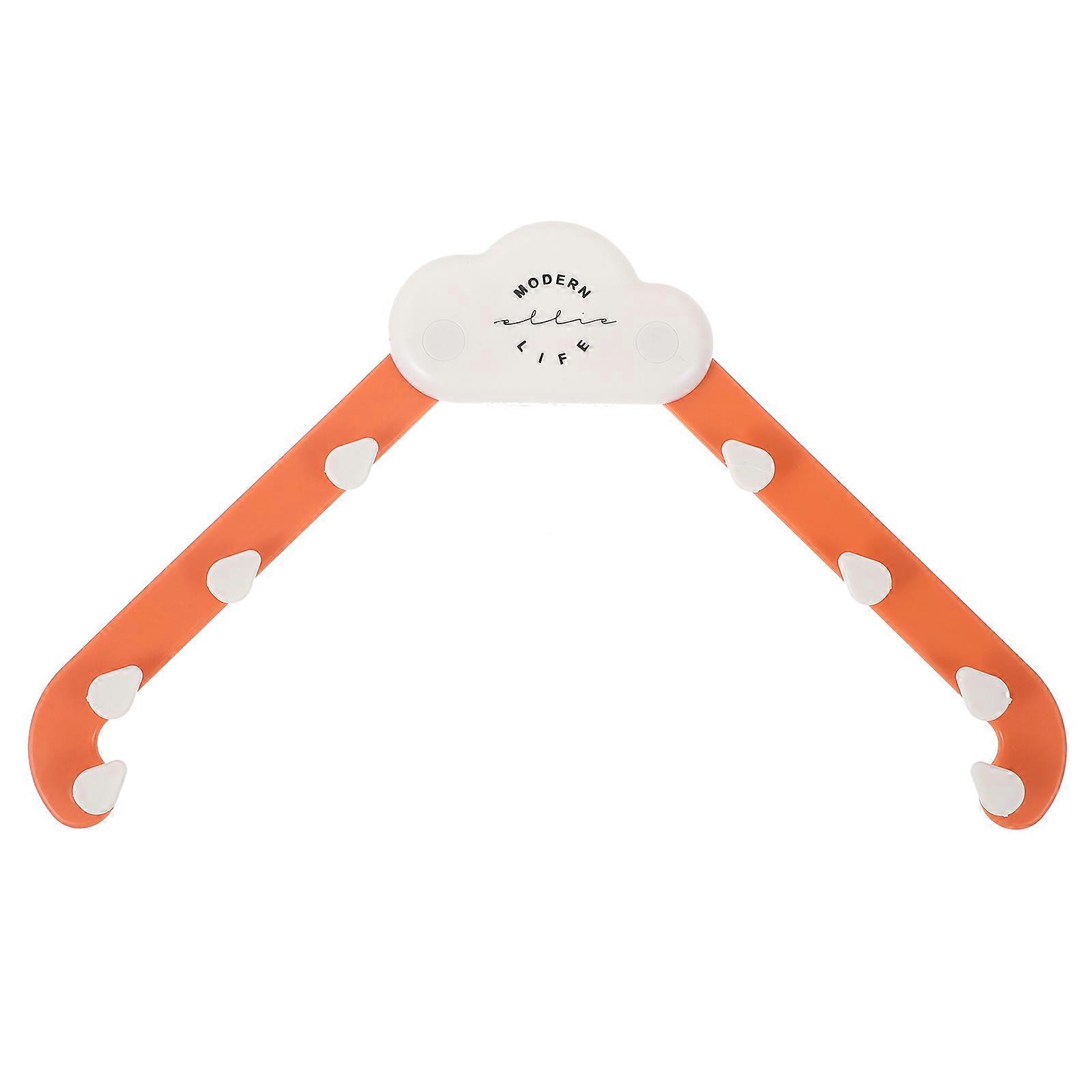 Orange Sink Strainer Rack for Kitchen Use with Triangular Design