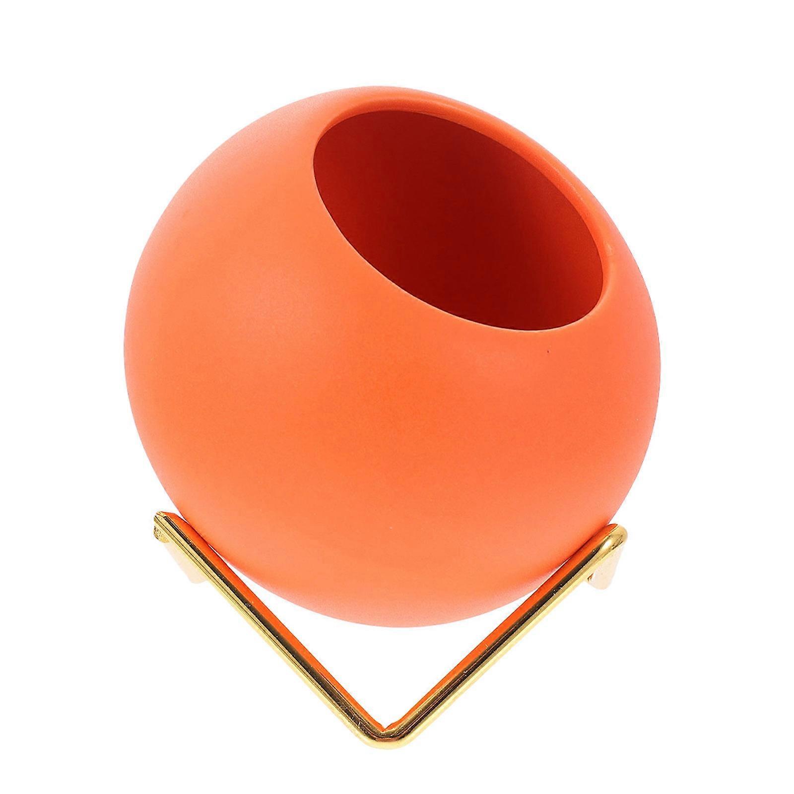 Ceramic Ball Vase Small Round Flowerpot for Decor 1Set