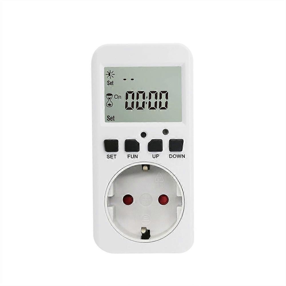 Multifunctional Digital Light Controlled Timer Socket Cycle Programmable Digital Timer Outlet Switch-EU Plug