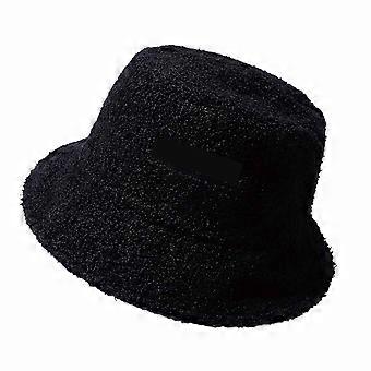 1Pc Lamb Wool Bucket Hat Double Side Fisherman Hat for Women Girls Lady