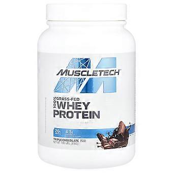 MuscleTech, Proteína Whey 100% de Vacas Alimentadas a Pasto, Chocolate Triplo, 816 g (1,80 lb)