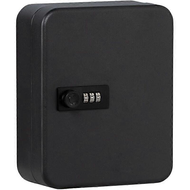 Key cabinet with digital code, 20 hooks, sheet steel, matt black