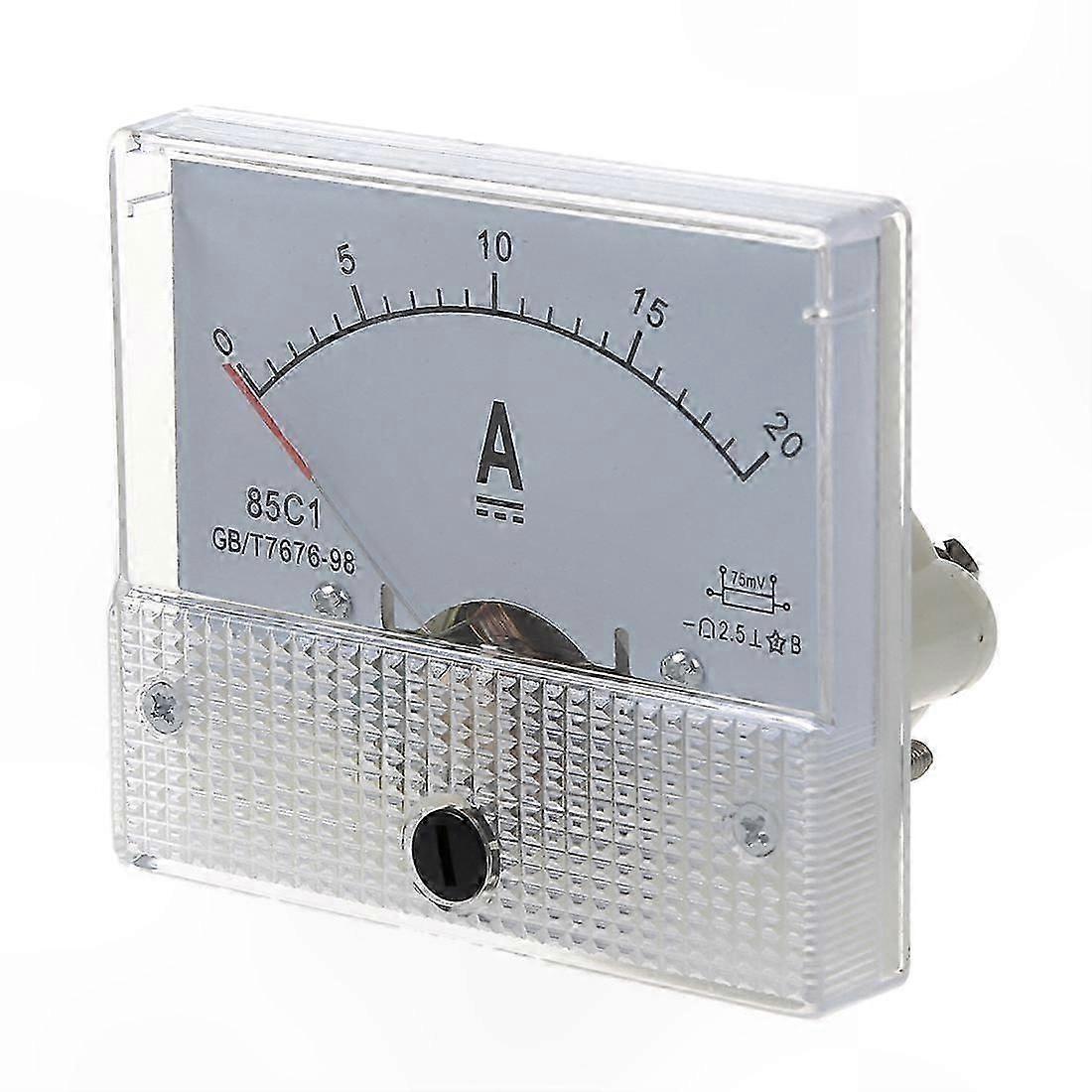 20A Analog Panel Type Dial Current Gauge