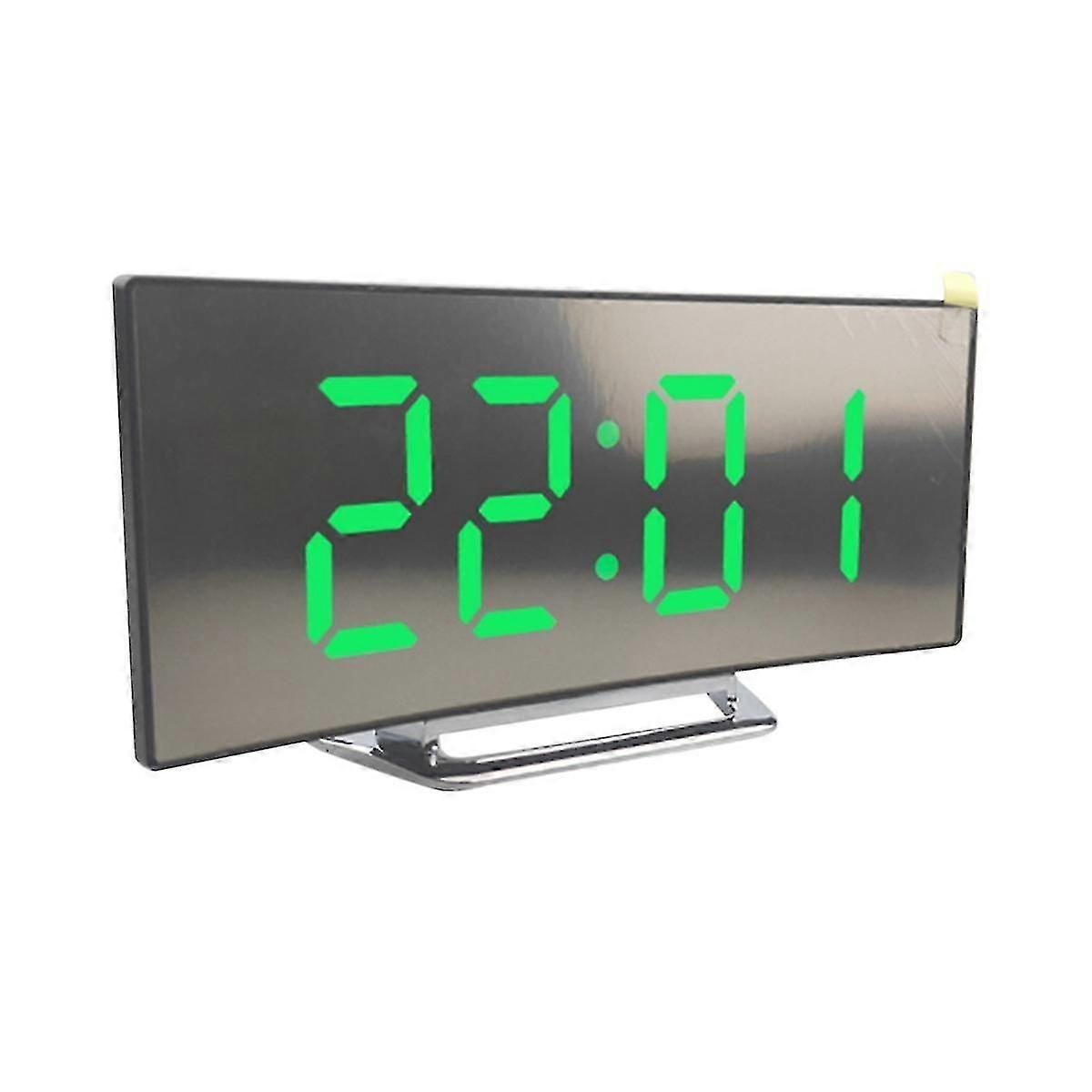 Luminous Large Digital Curved Dimmable Alarm Clock Led Clock Wake Up Desk Clock Children's Bedroom
