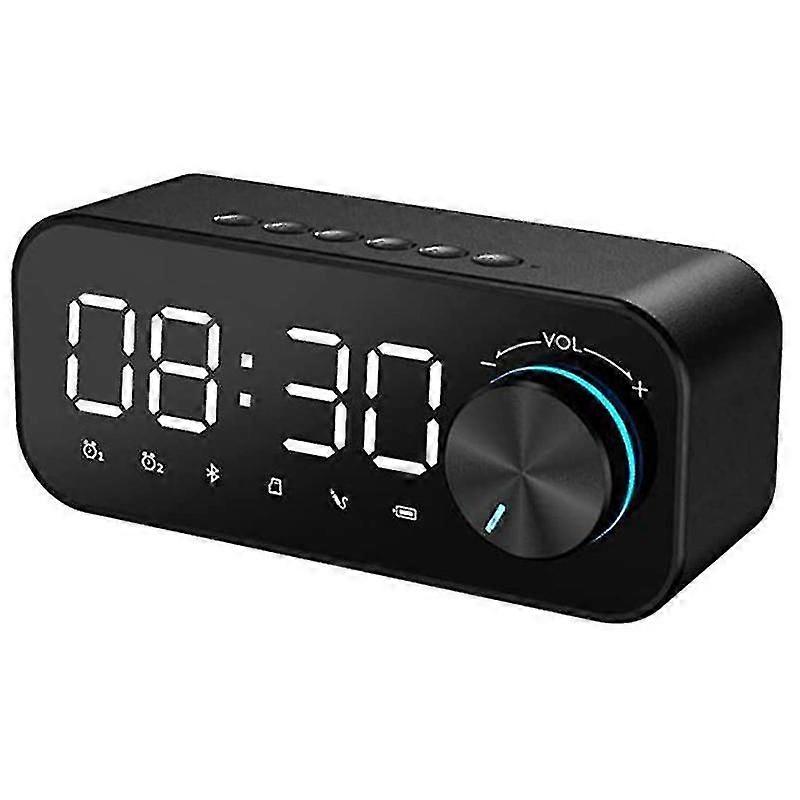 Wireless Bluetooth 5.0 Led Alarm Clock Speaker, Support Tf Card