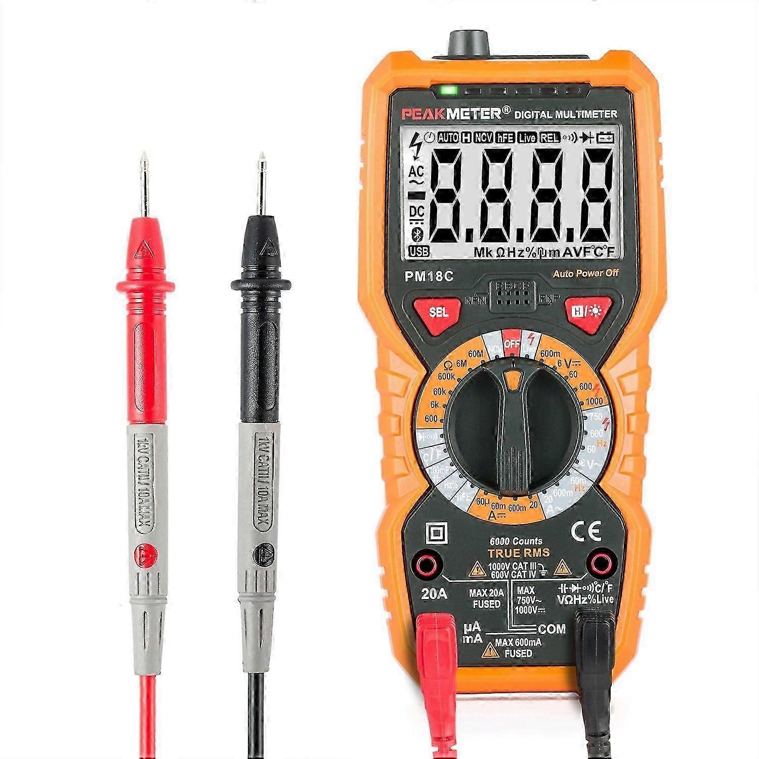 Digital Multimeter PM18C AC DC Automatic Digital Electrical Tester with Backlight Display