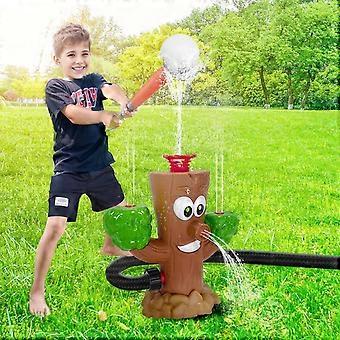 Sprinkler Tee Ball Set for Kids,Tree Sprinkler Toy with Baseball Play Set,4 Balls,Fun Summer Play Water Toys for Backyard Lawn Garden,Water Spray Spri
