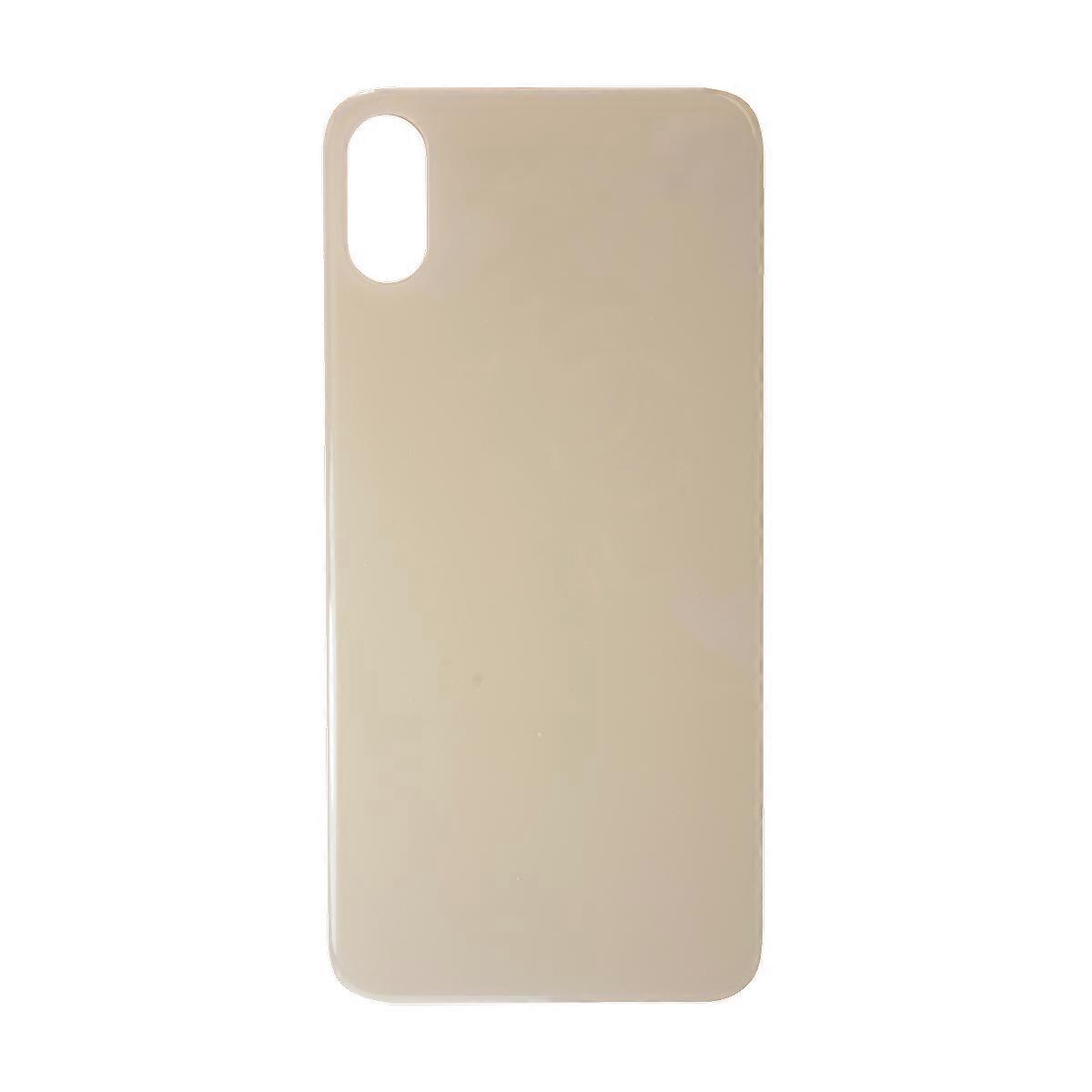 Glass Back For iPhone XS Plain in Gold