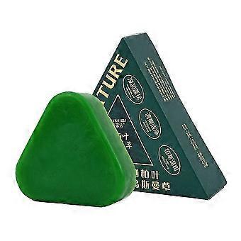 Herbal Cypress Leaf Shampoo Bar - Rapid Foaming Solid Shampoo for Scalp Refreshment, Easy Grip Triangular Design, Natural Hair Care for Daily Use