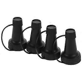 8Pcs Plastic Olive Oil Dispenser Spout for Precise Pouring Black