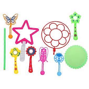 9pcs Colorful Bubble Wand Set Outside Blowing Bubble Maker for Kids Toddlers