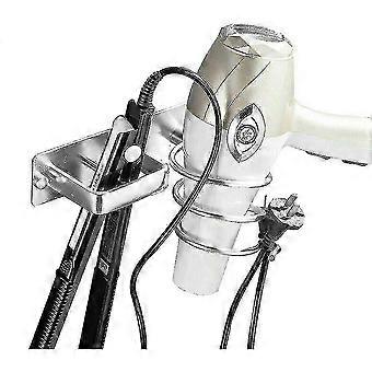 Stainless Steel Hair Dryer Holder Chrome compatible with Hotel Bathroom Living Room Barbershop Hair Dryer Holder-Yvan