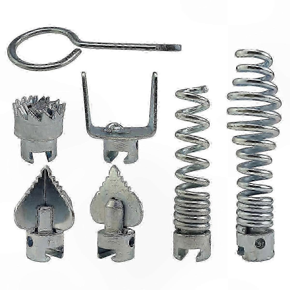 Automatic Locking Drain Cleaner Cutter Head Set for Plumbing Maintenance Tools