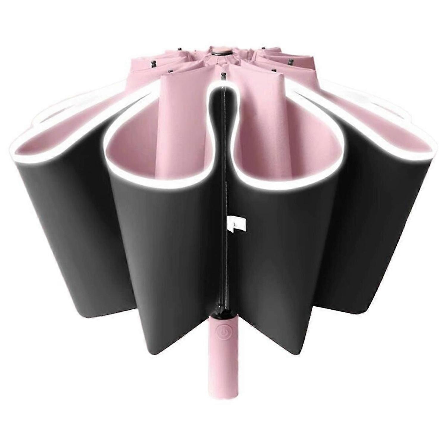 Automatic Reverse Folding Umbrella-Windproof Frame, C