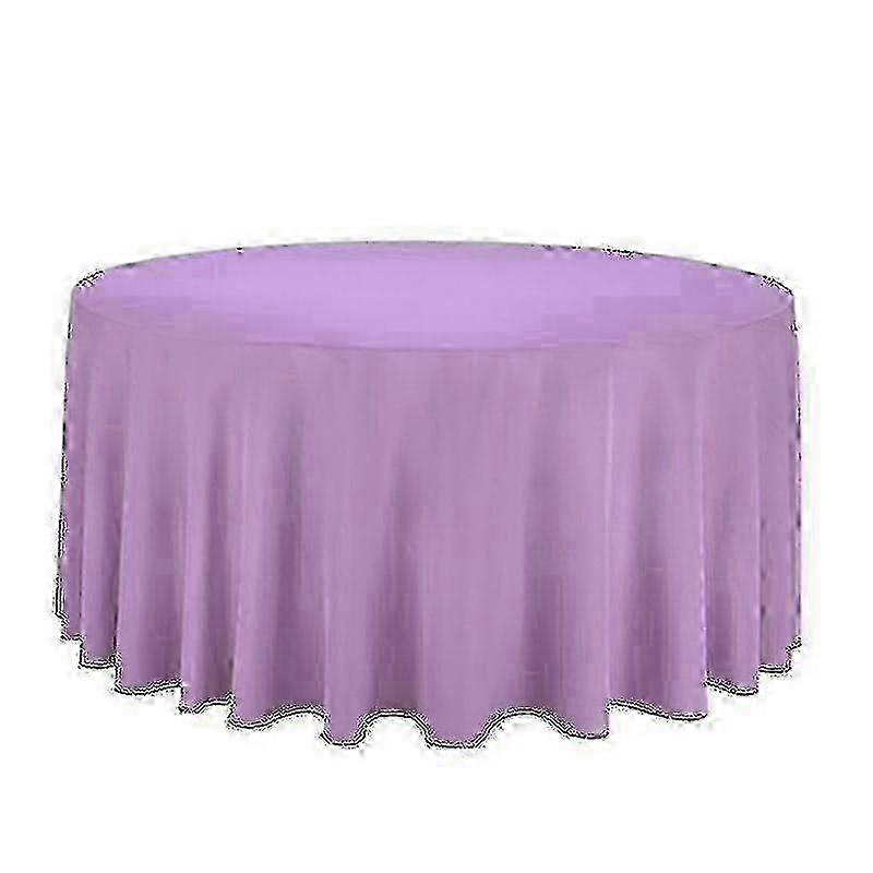 Premium Round Polyester Table Cover - Durable Solid Color Tablecloth, Great for Wedding Decor