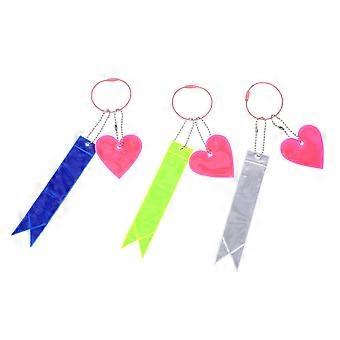 Set van 3 reflecterende sleutelhangers voor rugzak, fiets en rolstoel, zichtbaarheidslint, veiligheidsuitrusting