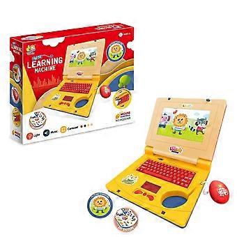 Pedagogisk bärbar datorleksak för barn LED-musikbärbar dator med mus Tidig inlärningsmaskin för pojkar och flickor
