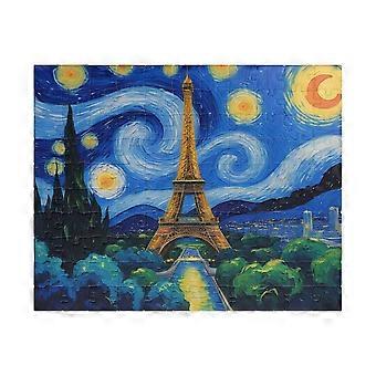 Van Gogh Starry Night Eiffel Tower Puzzle for Adults, Jigsaw Puzzle FBL-115