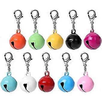 Assorted Color 10Pcs Pet Collar Bells for Decoration Metal Accessories