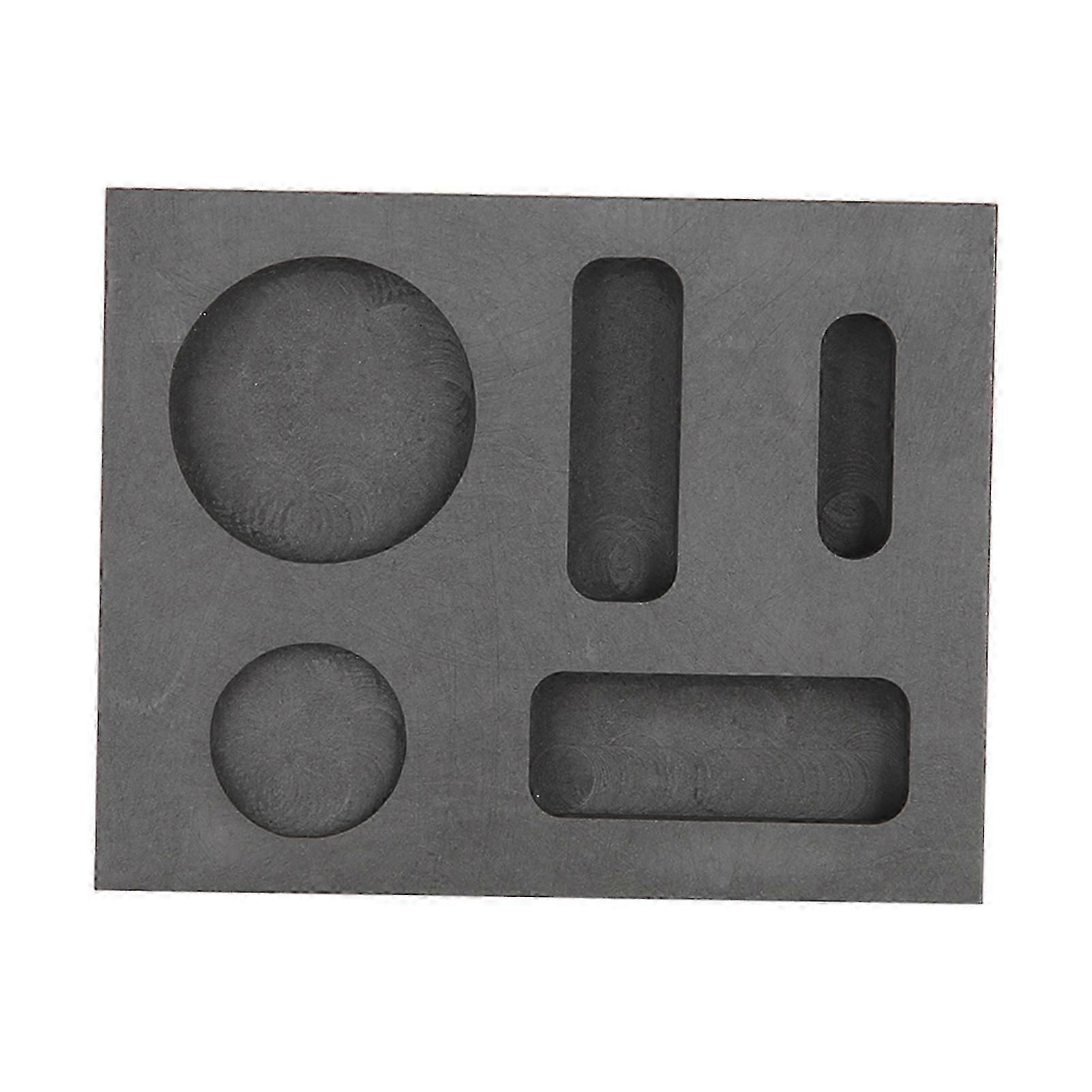 5 Grooves Graphite Ingot Melting Casting Refining Scrap Combo Crucible Mold