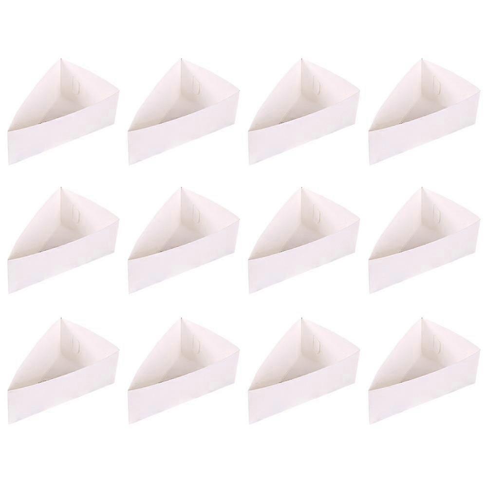 20PCS Triangle Mousse Boxes Disposable Paper Cake Serving Cupcake Containers
