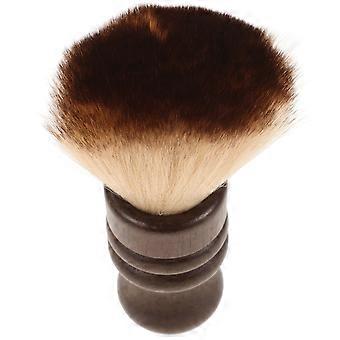 Professional Hair Cleaner Brush Barber Neck Brush Coffee Wood