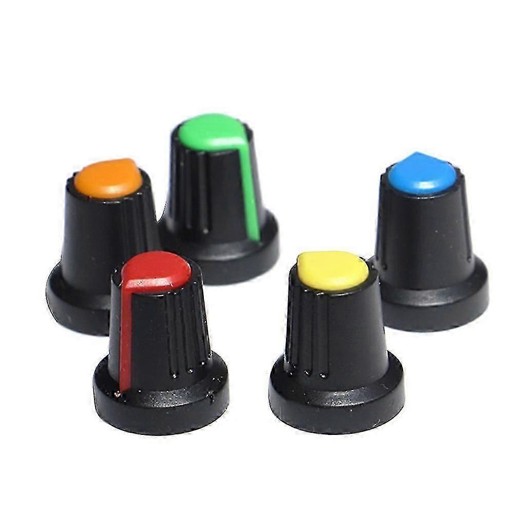 120pcs Potentiometer Knob Kit Plastic Knobs Cap 6mm Diameter Shaft Hole Potentiometer Knobs Caps