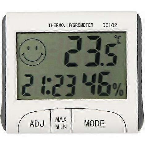 LCD Indoor Thermometer Hygrometer Clock