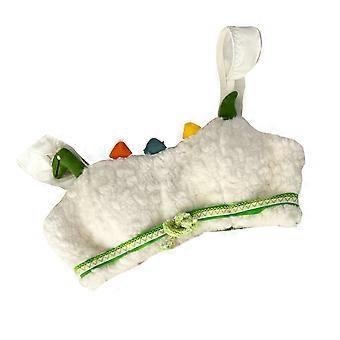 Per donna 2 pezzi Reggiseno e mutandine pelosi invernali Carino piccolo dinosauro peloso peluche Biancheria intima senza fili Lingerie anime giapponese Reggiseno singolo bianco XL
