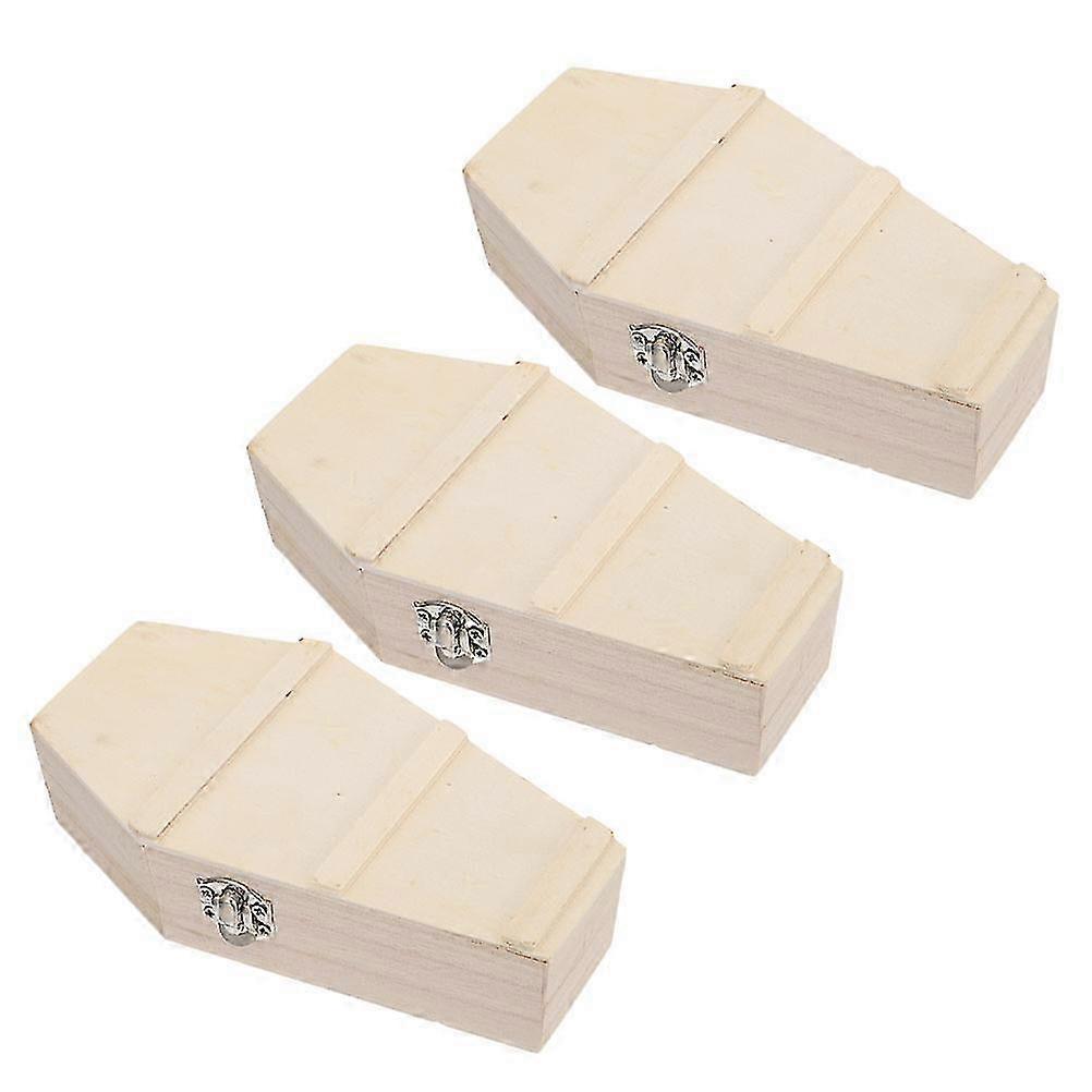 3Pcs Small Coffin Boxes Halloween Storage Coffin Boxes