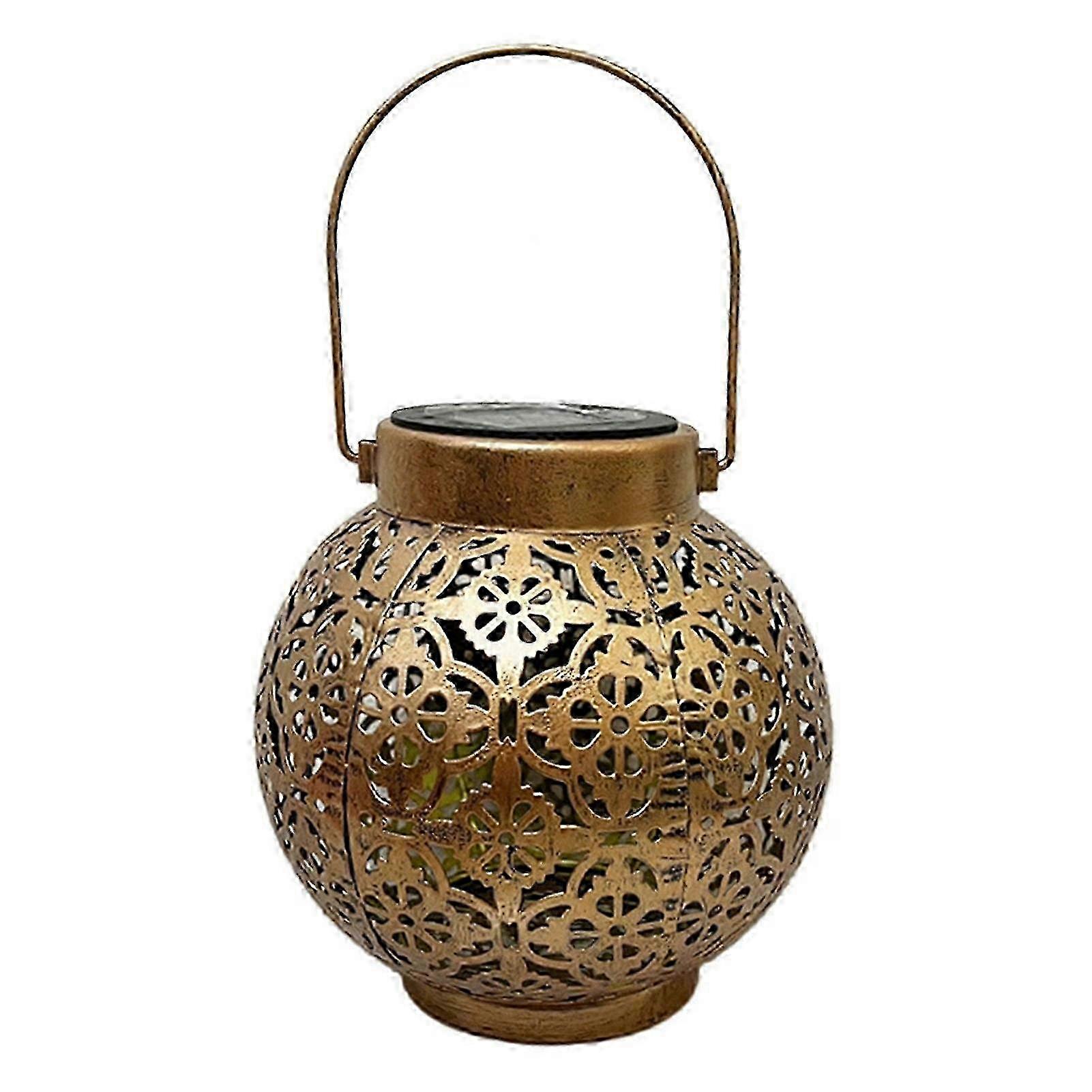 Iron Solar Projection Lantern Weatherproof