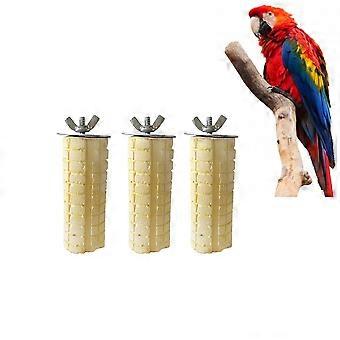 Papegaaikauwstaafje met maïsmotief, 3 stuks, geel vogelspeelgoed