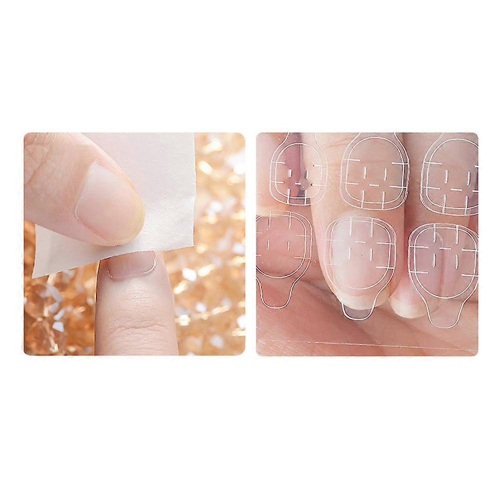 Transparent Nail Glue Sticker for Double-Sided False Nail Tips 50Sheets Pack