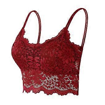 Womens Sexy Lace Camisole Padded Tube Tops Bra Comfort Tanks Intimate Underwear Crop Top Female Wireless Solid