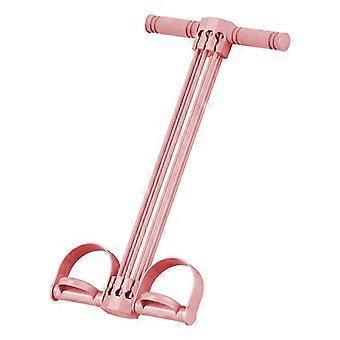26-27@6-Tube Pedal Ankle Puller Resistance Band with Handle Elastic Yoga Sit-up Pull Rope Men Women Pedal