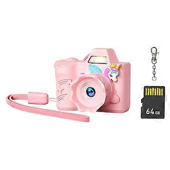 Mysterious Cartoon Molded Camera For Kids With 64GB Memory 720P Photo Video Recording Creative Birthday Gift Toy Purple