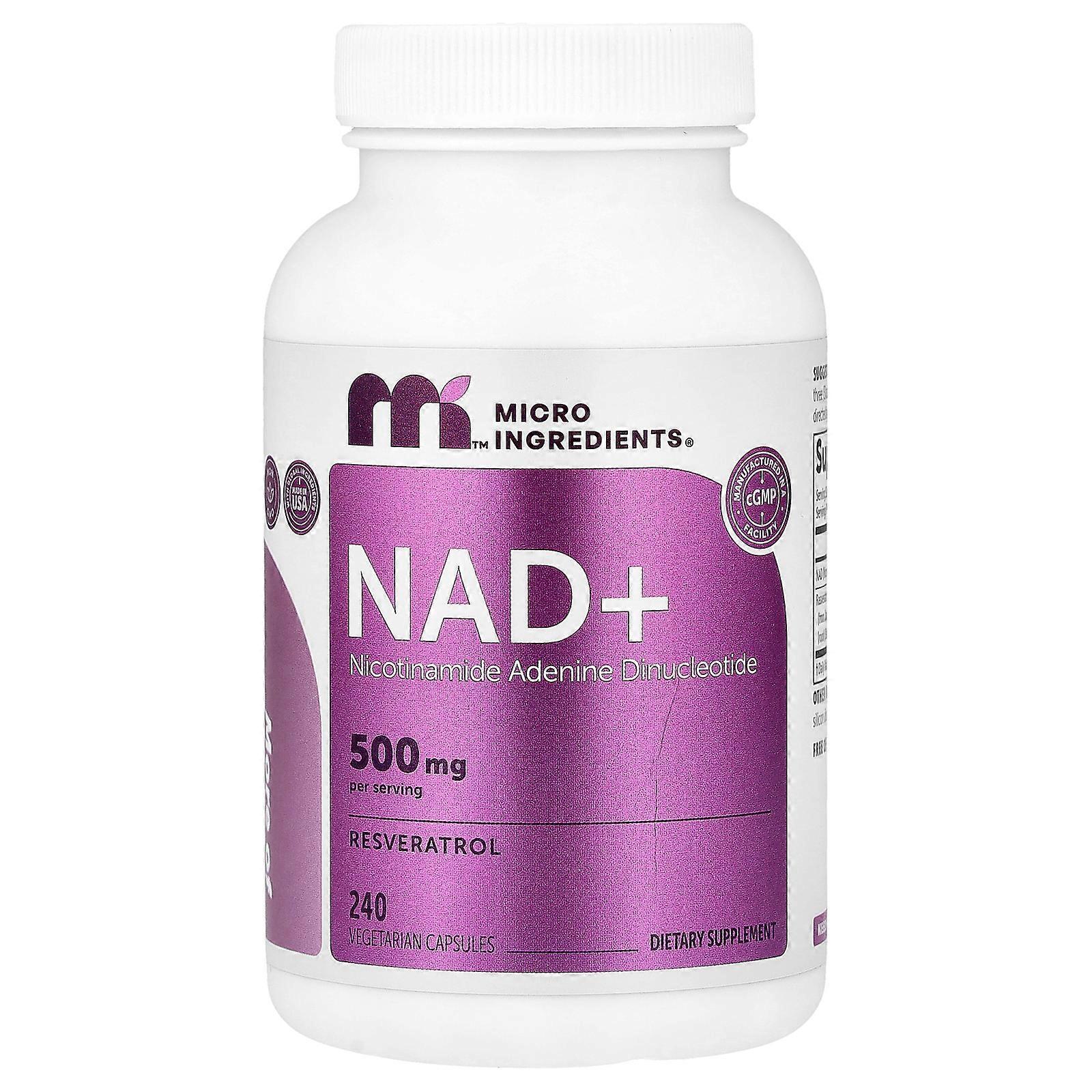 Micro Ingredients, NAD+, 240 Vegetarian Capsules