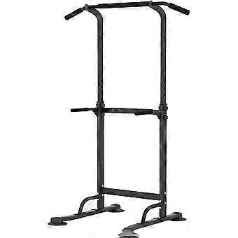 Power Tower Strength Training Station - Height Adjustable and Multifunctional Fitness Station - Black.