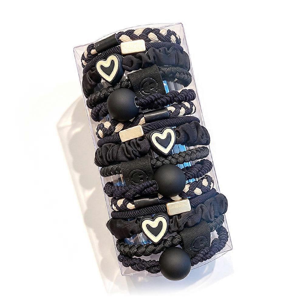 Macaron Hair Ties Braided Ribbed Beaded Assorted Textures Soft Polyester Elastic