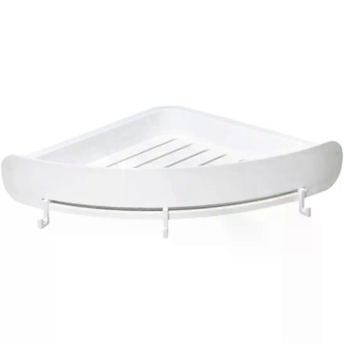 Plastic Triangle Shower Caddy, Suction Cup Wall Mounted Shelf for Bathroom