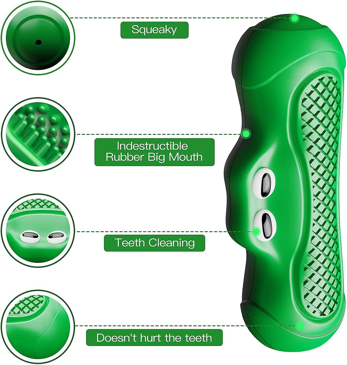 Dog Squeaky Toys For Aggressive Chewers, Txthcpo Durable Tough Rubber Chew Toy Almost Indestructible Pet Toy For Small Medium Breed Teeth Cleaning Int