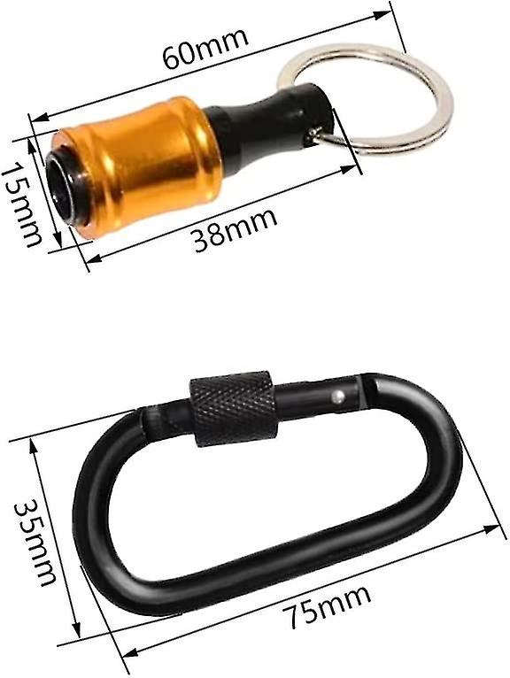 6 Pieces Hex Shank Screwdriver Bit Holder 1/4 Inch Adapter Quick Change Bit Holder Socket Bit Extension Bar Screwdriver With Key Ring Shibaod