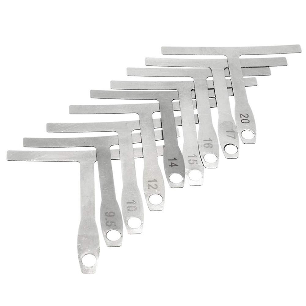9pcs Understring Radius Gauges Guitar Bass Strings Repair Polish