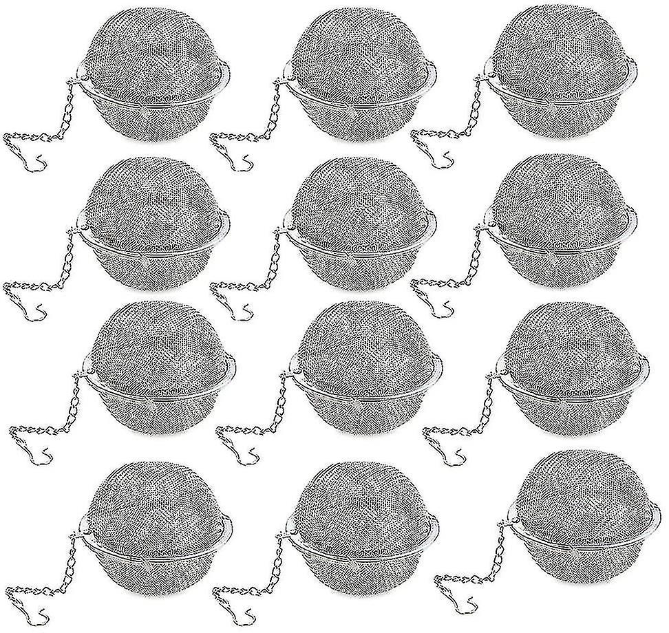 12pcs Stainless Steel Tea Ball Mesh Tea Infuser Strainers