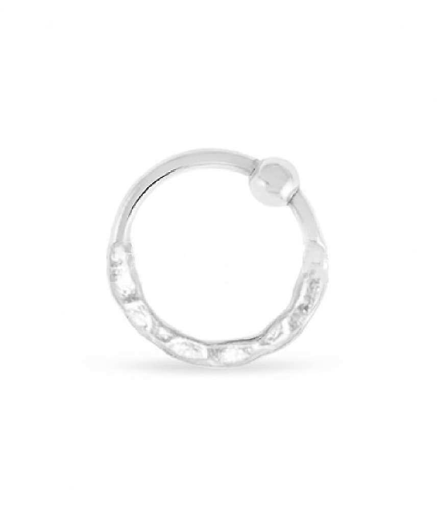 Nose Ring With Hammered Cut 48739