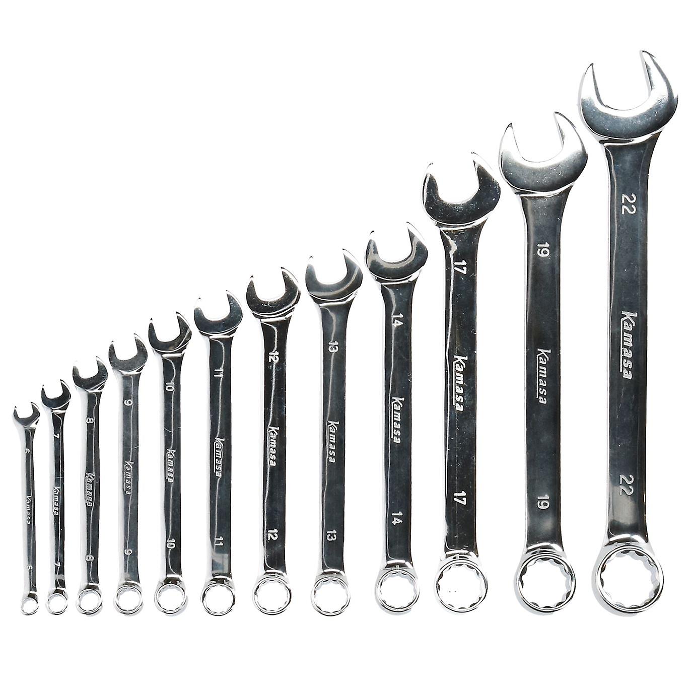 Metric Combination Spanner Wrench Set 12pc 6mm - 22mm Kamasa LSR37