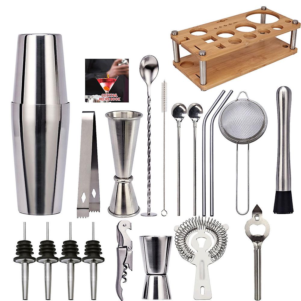 20pcs Bar Cocktail Set Shaker Drink Making Kit Stainless Steel Mixer